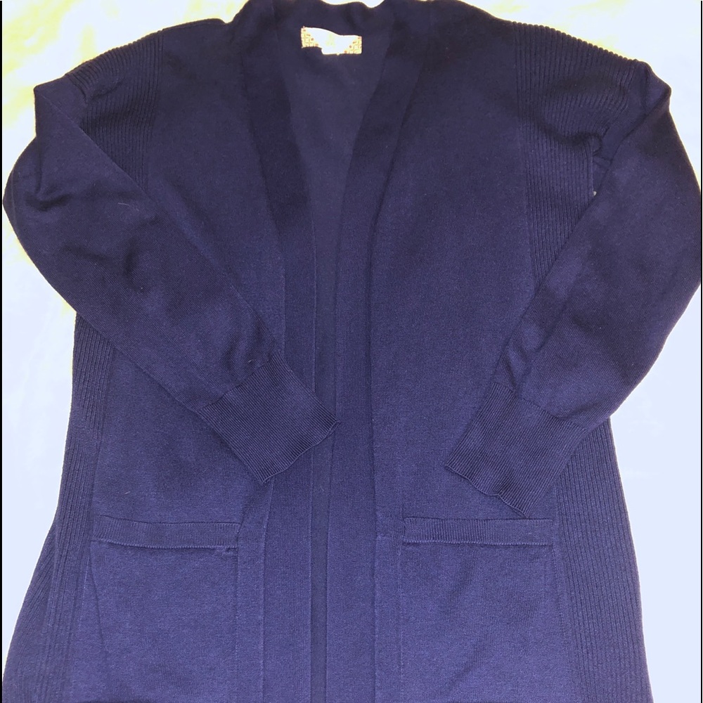 Dark Blue Cardigan Sweater